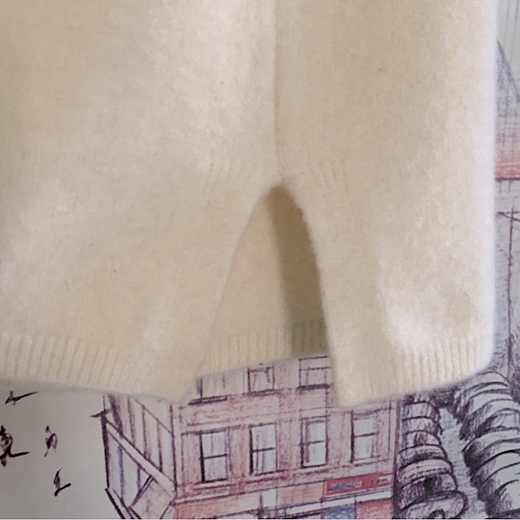 Massimo Dutti cream cashmere blend sleeveless mock neck sweater size S - Picture 4 of 7